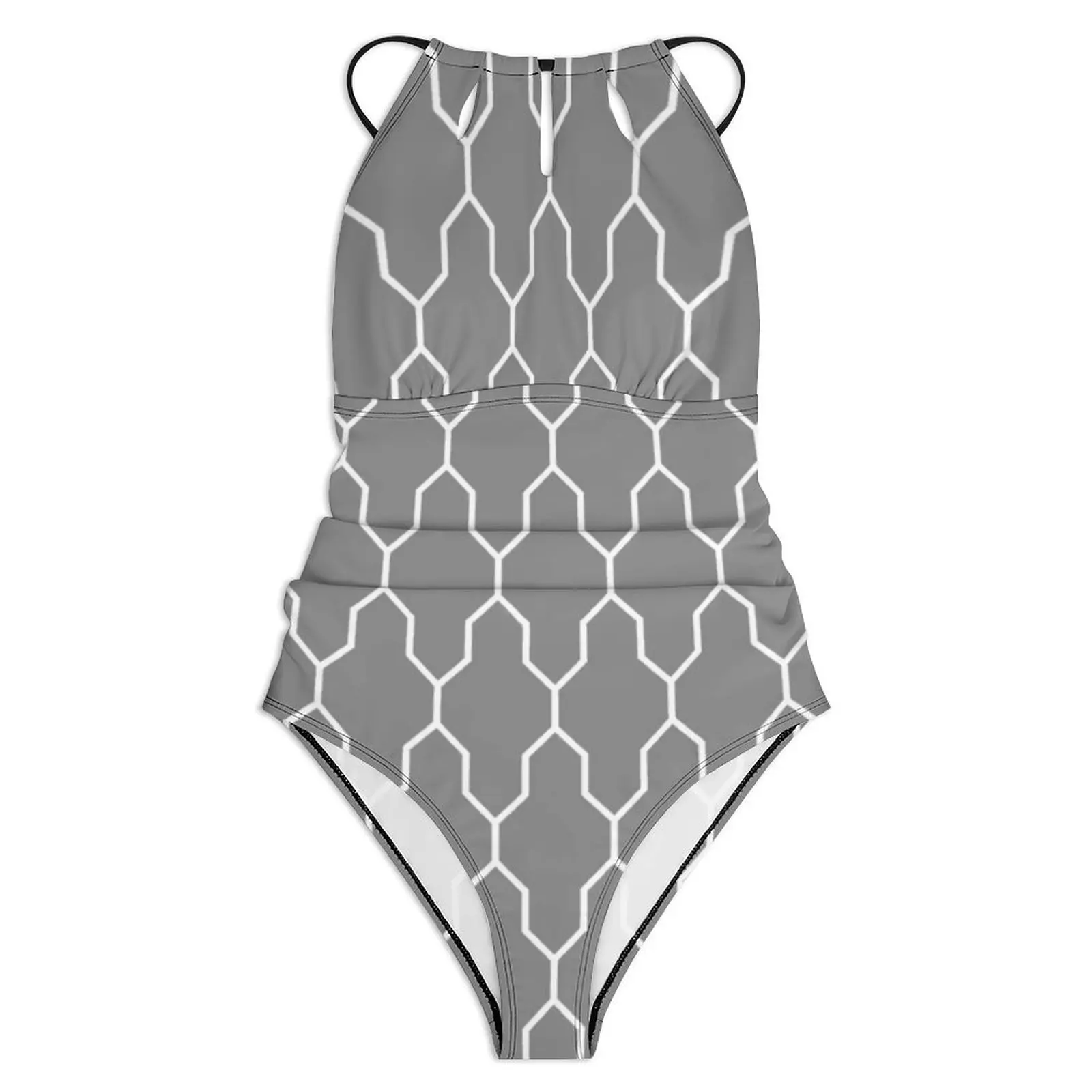 Optikool Nordic Pattern Swimsuit Sexy Symetria Geometric One Piece Swimwear Push Up Swimsuits Fantasy Sport Beach Wear