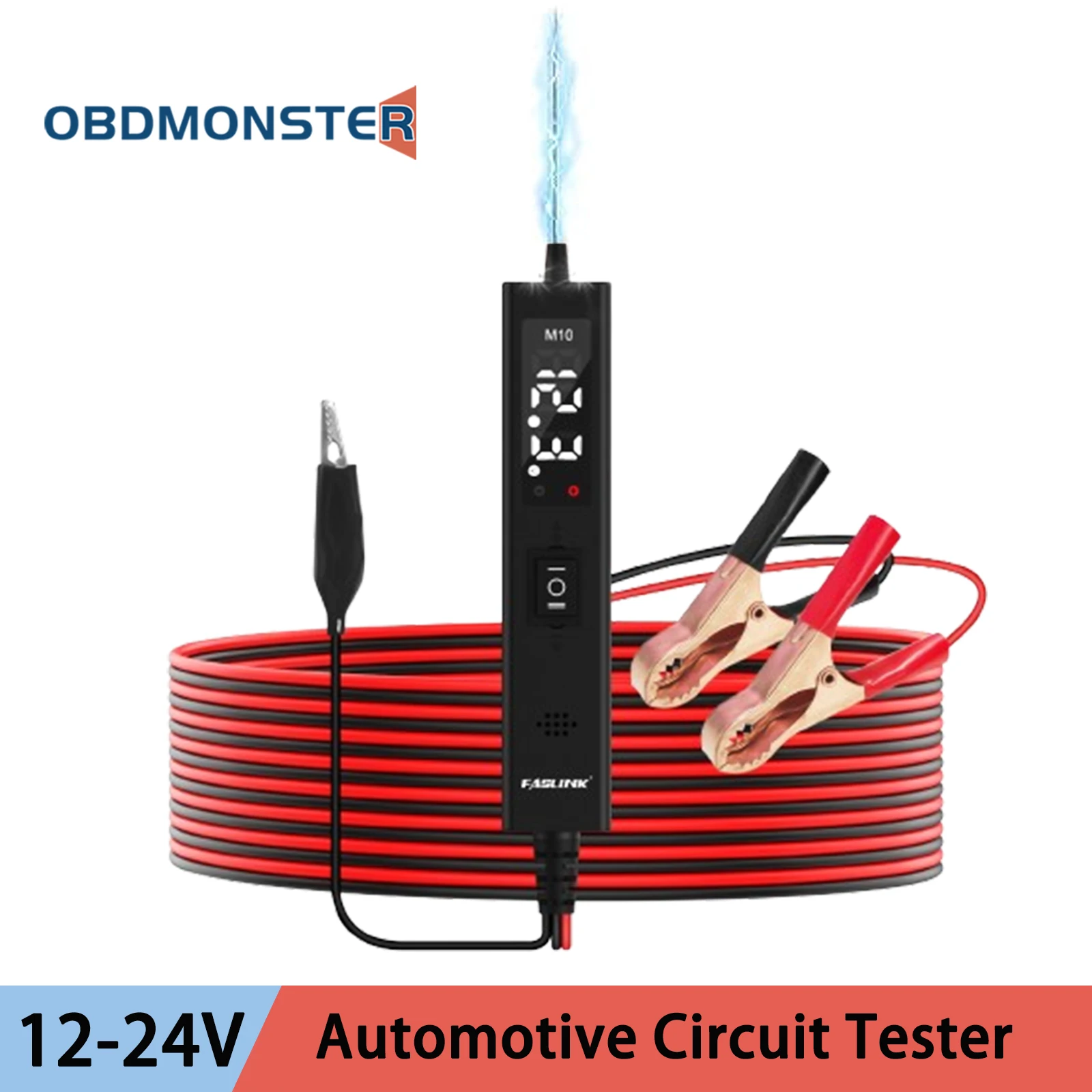 

Power Circuit Probe Tester 12-24V DC Car Voltage Circuit Tester Power Probe LED Digital Display Auto Repair Diagnostic Tool