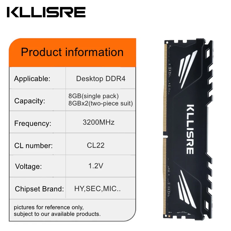 Kllisre DDR4 8GB 2666MHz 8G 3200MHz メモリ デスクトップ RAM DIMM