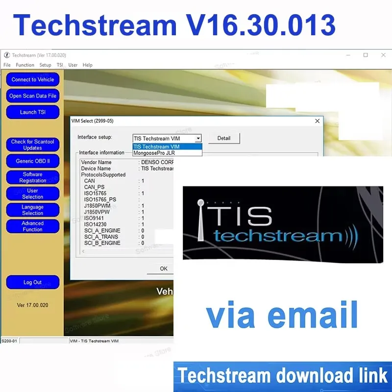 Latest versio Toyota Techstream V16.30.013 scanning software ECM ECU mini reprogrammed diagnose programming reprogramming coding