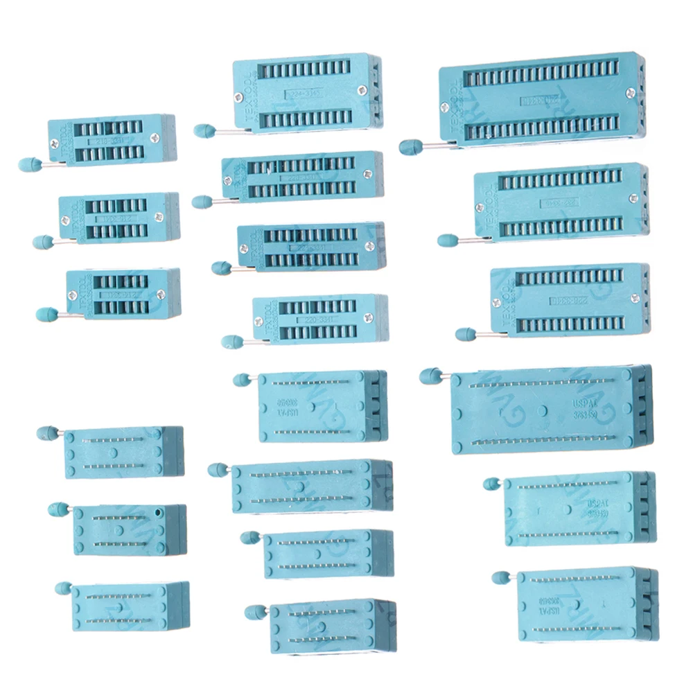 1PCS IC Socket Lever Type DIP PCB Adapter for DIY Electronics Universal ZIF Integrated circuit