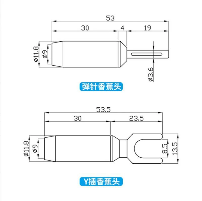 موصل المجرف الكهربائي XLO HT PRO Y ، مطلي بالذهب ، كابل مكبر صوت Hifi سهل الاستخدام ، موصل شوكة ، 9 نحاسي ، 2