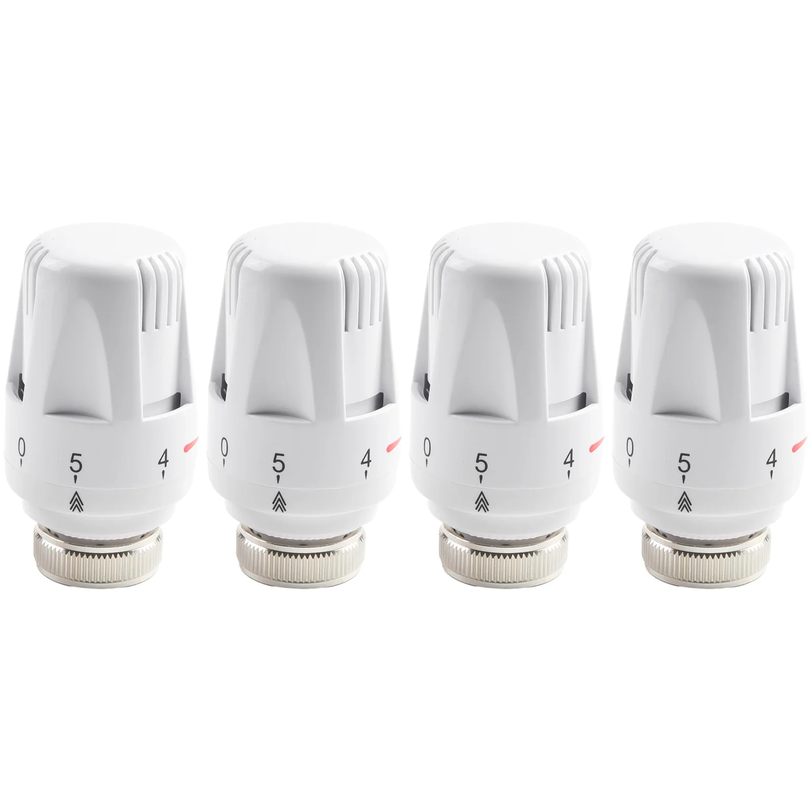 4pcs Thermostatic Head Thermostatic Radiators Parts Thermostatic Valve Heating Anti-Freeze Protection Temperature Control Valve