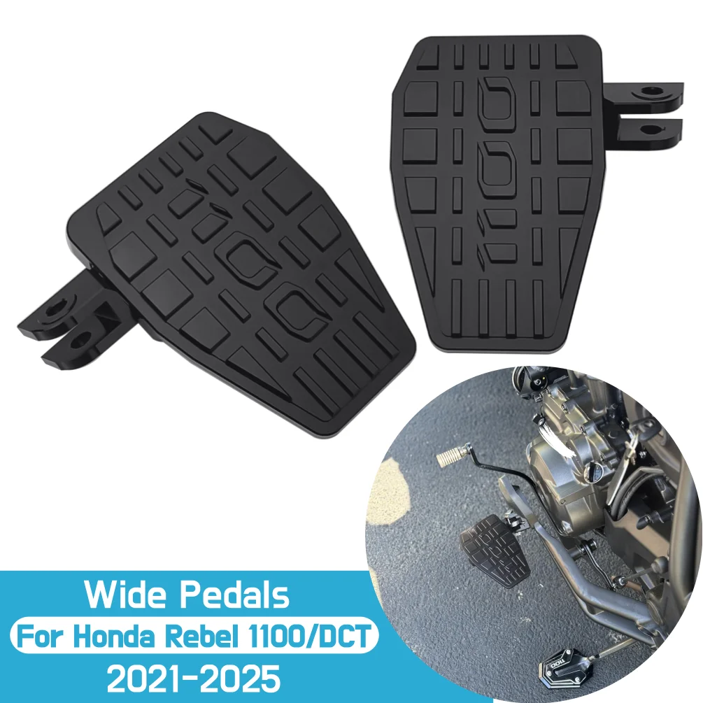 Image of Für Honda Rebel CM CMX 1100 2021-2026 2025 CMX1100 CNC Vergrößerte Fußrasten Breite Pedale Motorradzubehör