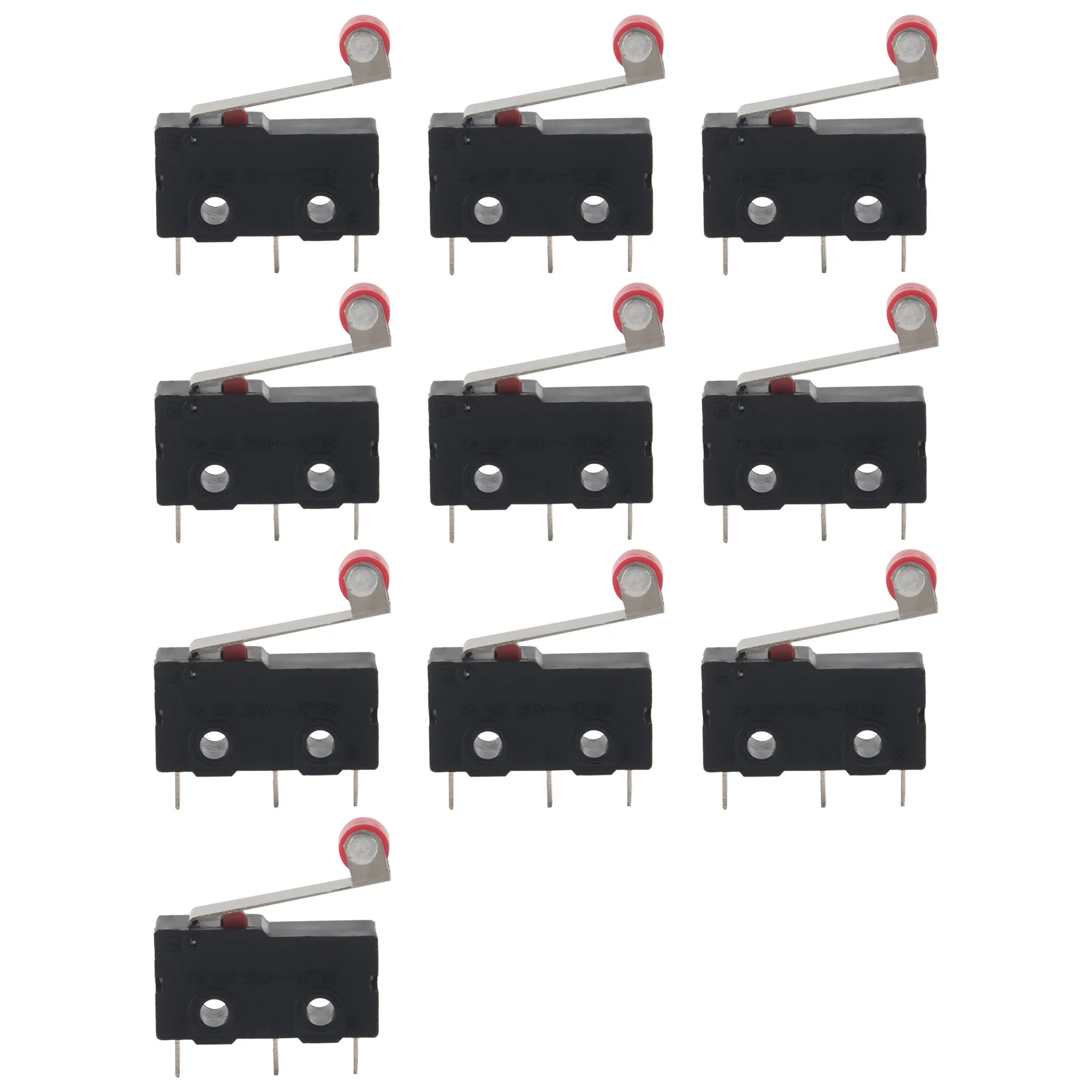 10 Pcs Mini Micro Limit Switch Roller Lever Arm SPDT Snap Action LOT