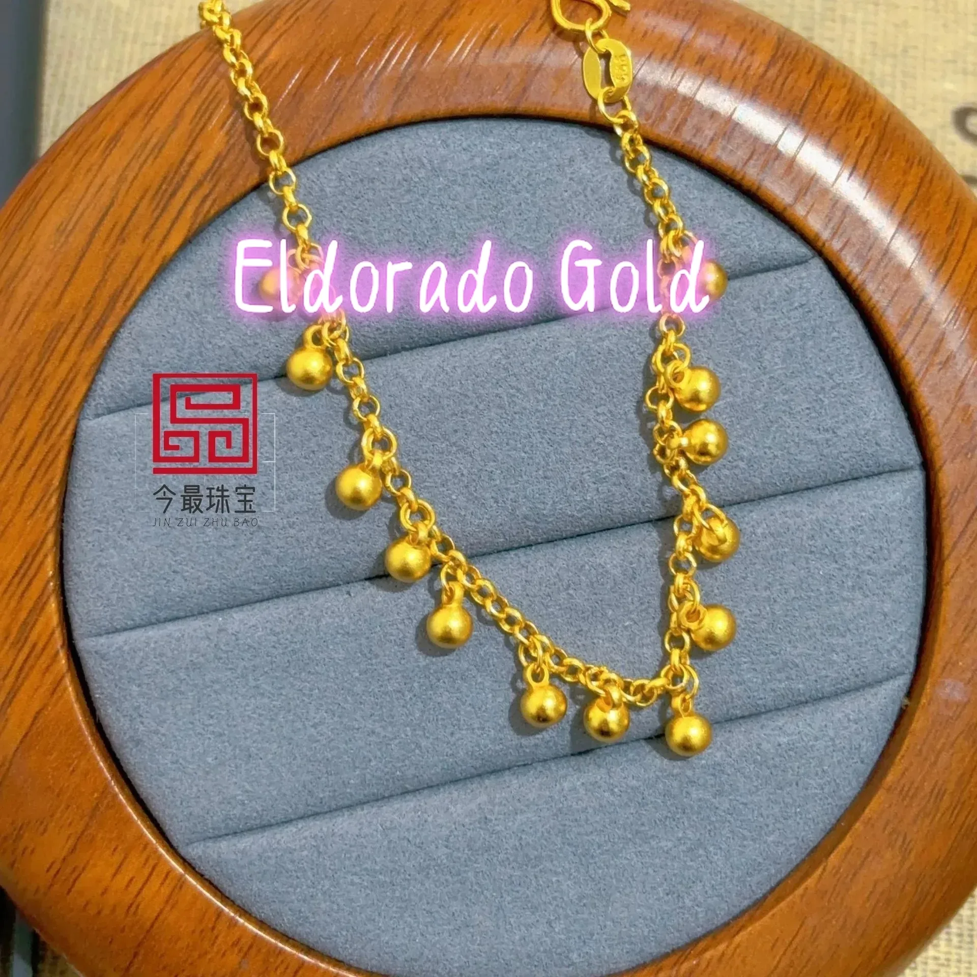 

Eldorado Gold Eldorado Eldorado Simple Temperamental Transport Bead Bracelet, Women, 24K Gold AU999 Dinner Occasion, Noble And