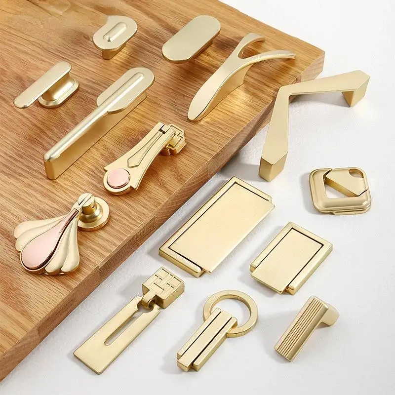 Hardware Handles Wardrobe Drawer Knob Concealed Button Bedside Cabinet Cabinet Ring Wardrobe Single-hole Furniture Door Pull