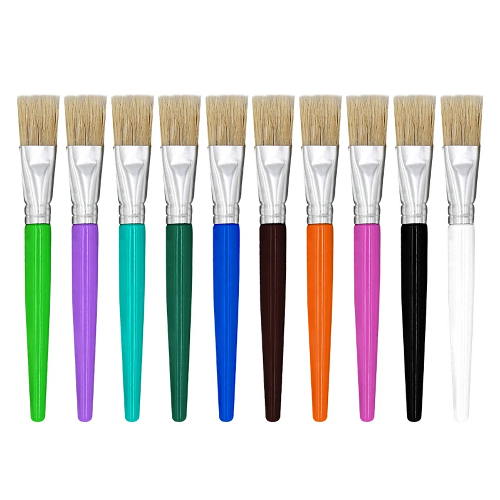 

20Pcs Oil Painting Brush Set Durable Plastic Handle Paintbrushes for Artists Students Acrylic Watercolor Gouache Craft Painting