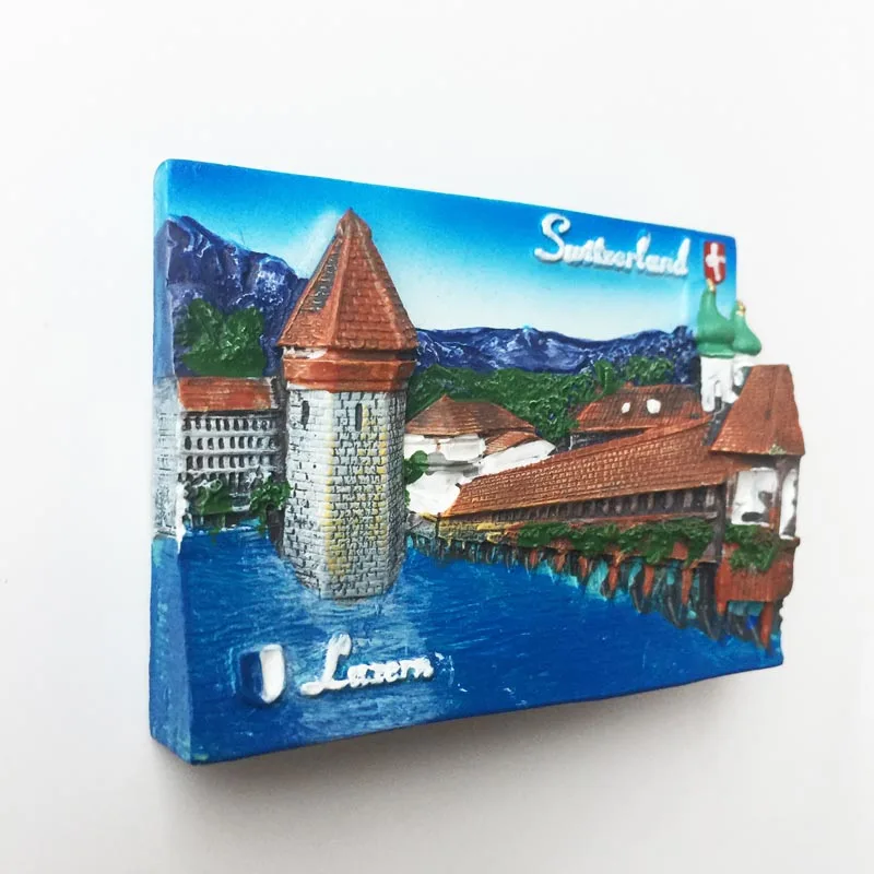 Switzerland Travelling Fridge Stickers Jungfrau Lake Lucerne Tourism Souvenirs Fridge Magnets Home Decor Wedding Gifts