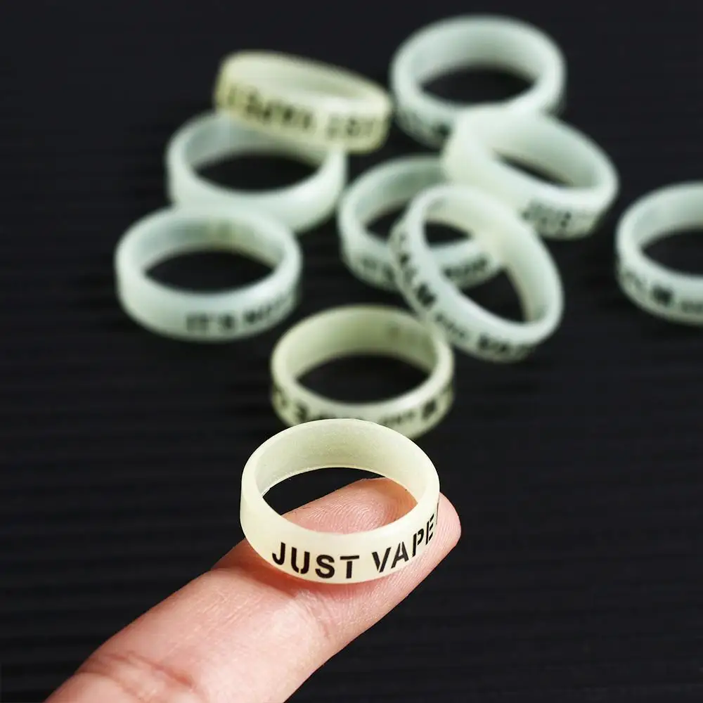 10Pcs Luminous Ring Fishing Rod Handle Protective Case Anti-skid Ring Silicone Ring Rod Stop Ring O-ring Fishing Accessories