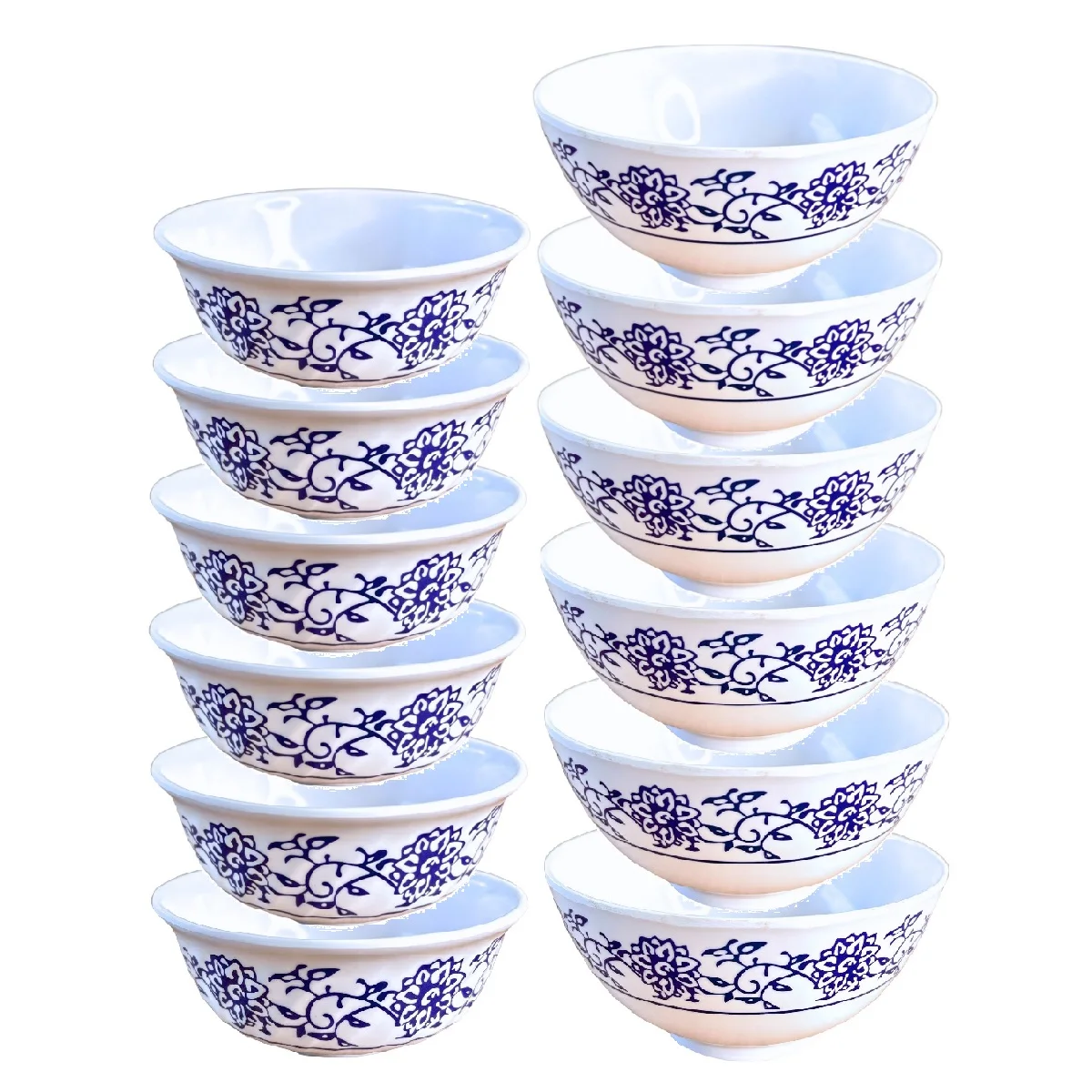 Melamine Bowl Bowl Kit Dining Apparatus Decorated Blue