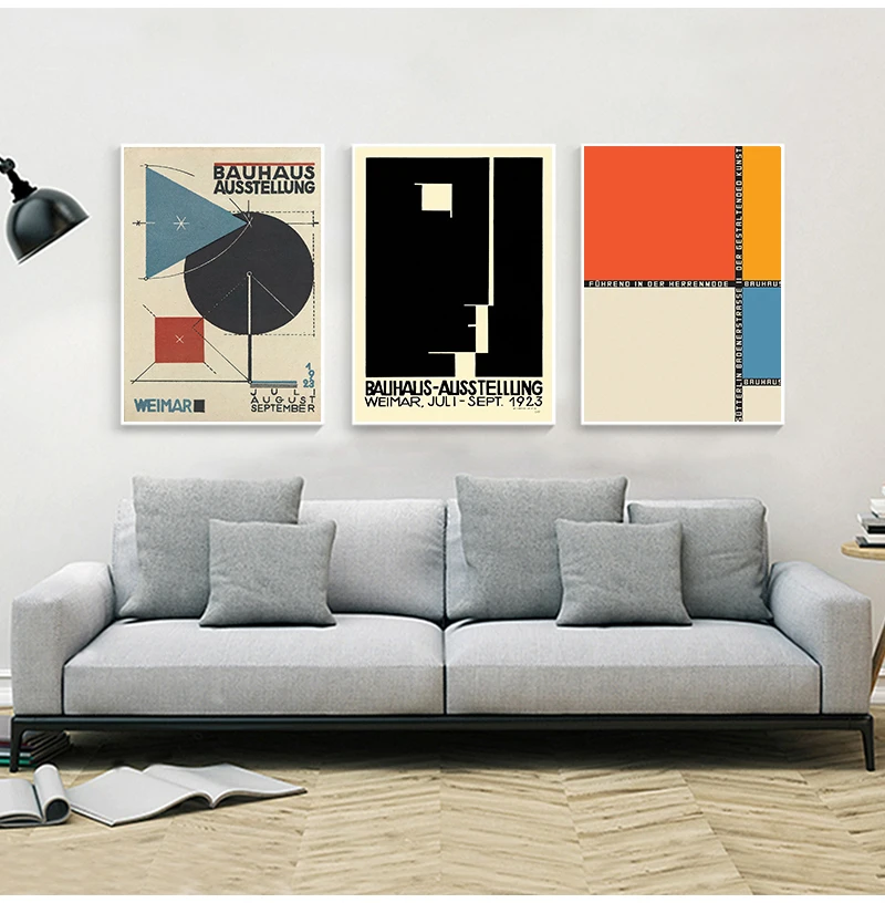 Bauhaus Abstract Art Prints Modern Minimalist Poster Fuhrend In Der Herrenmode Art Canvas Painting Picture Home Wall Art Decor