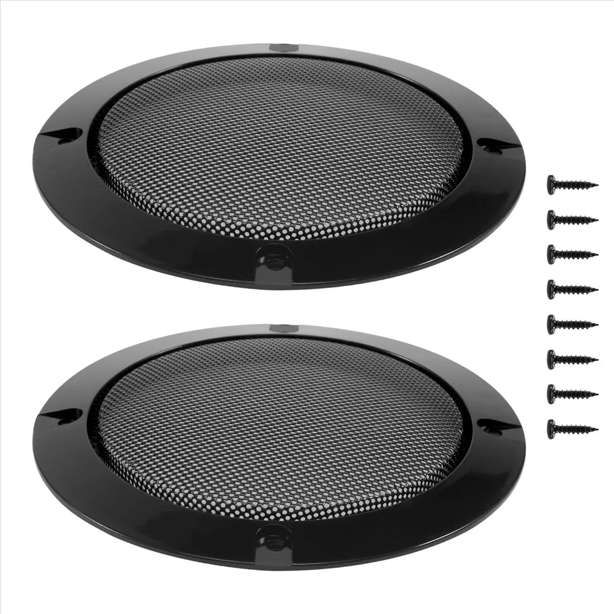 【~ New N07R】2Pcs 4 Inch Speaker Speaker Grille Speaker Replaceable Round Speaker Protection Grille