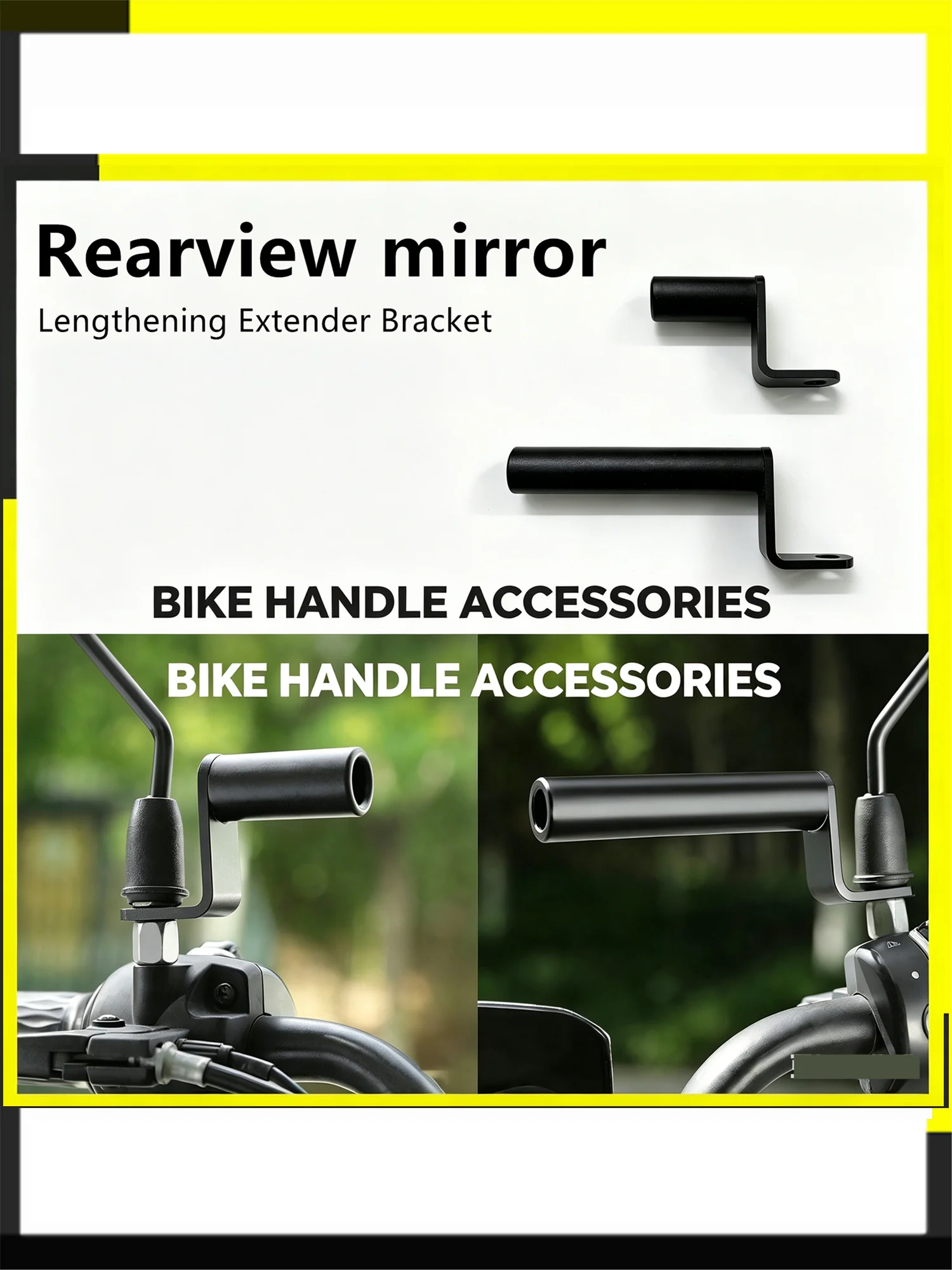 AliExpress NONE Motorcycle Universal Bicycle Phone Holders Handlebar Stand Rearview Mirror Mount Extender Brackets  Aluminum Alloy Accessories