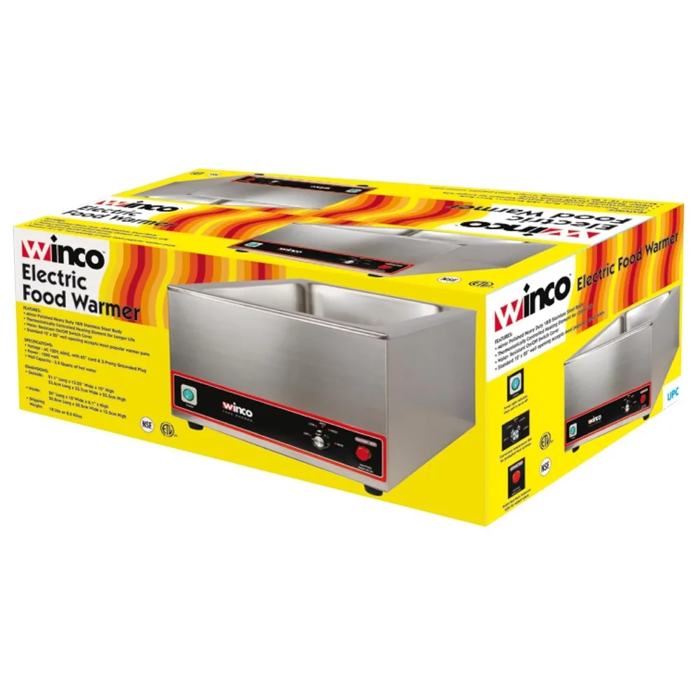 FW-S500 سخان طعام طاولة بخار محمول تجاري 120 فولت 1200 وات، ستانلس ستيل، كبير #1