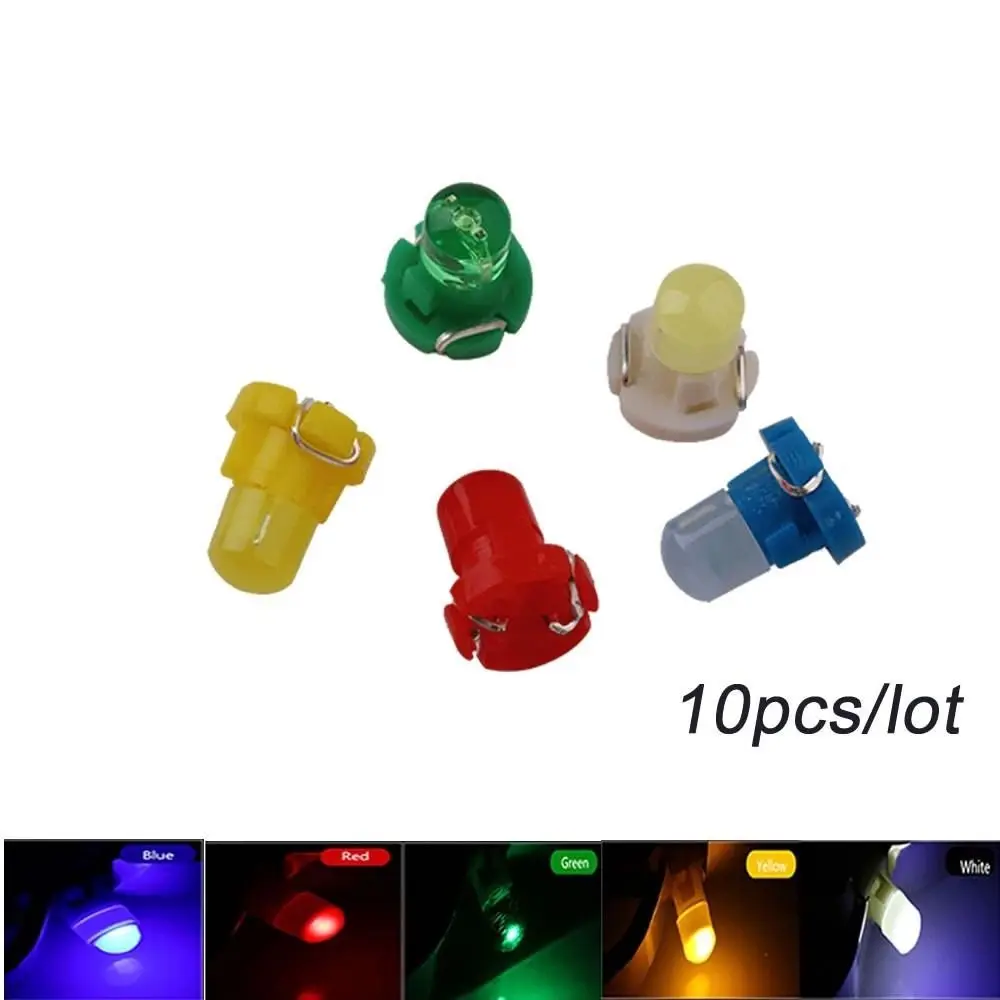 10 Pcs 12V Auto Central Control Lamp T3 T4.2 T4.7 Instrument Panel LED Lights Car COB Indicator Lights