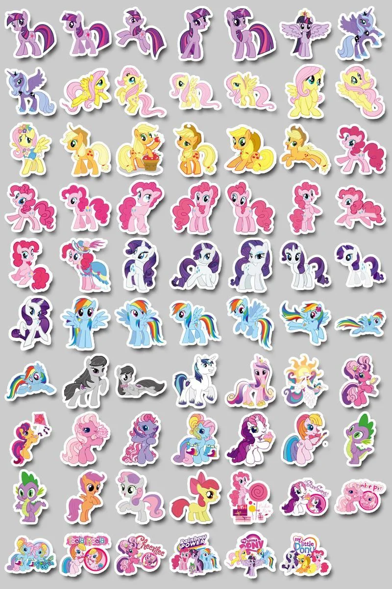 My Little Pony cute cartoon graffiti stickers notebook stickers water cup waterproof stickers scooter toy handbook stickers gift