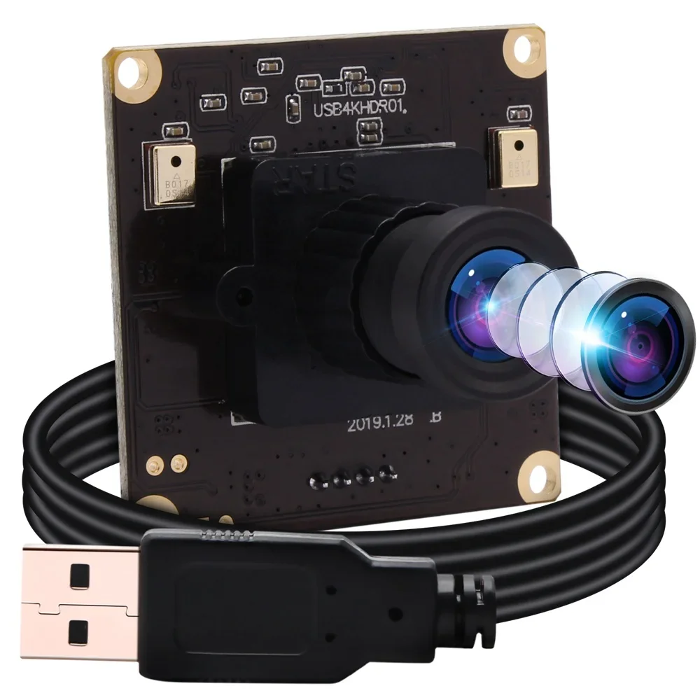 

ELP 4K Ultra USB-модуль камеры CMOS IMX317 2160P 30 кадров в секунду USB-веб-камера с микрофоном для домашней безопасности, промышленного машинного зрения