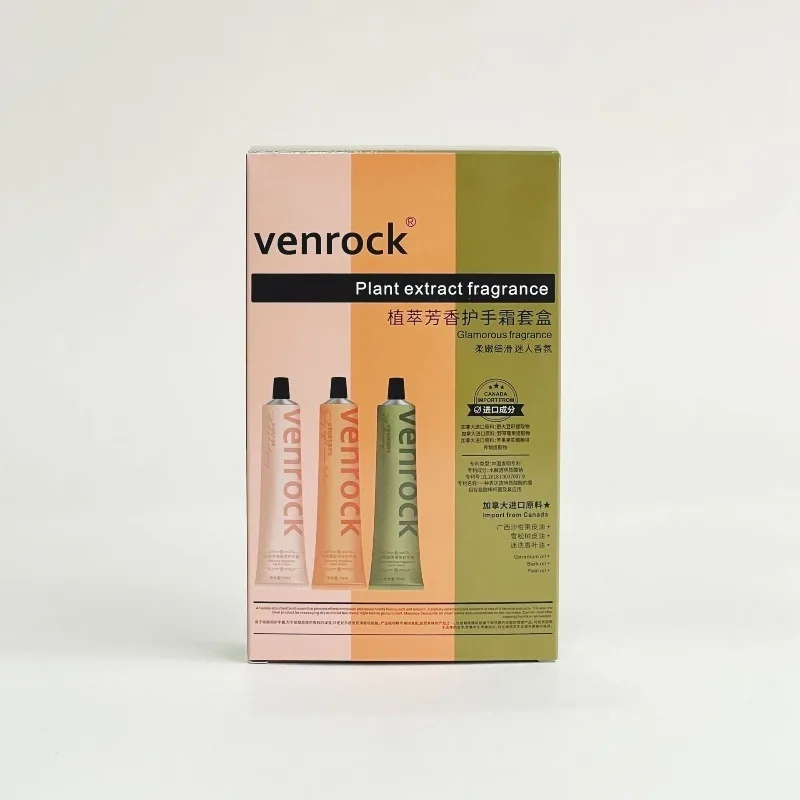 

Venrock Plant Extract Fragrance Hand Cream Set Box Moisturizing, Rejuvenating, Refreshing and Anti-drying 3 Pieces