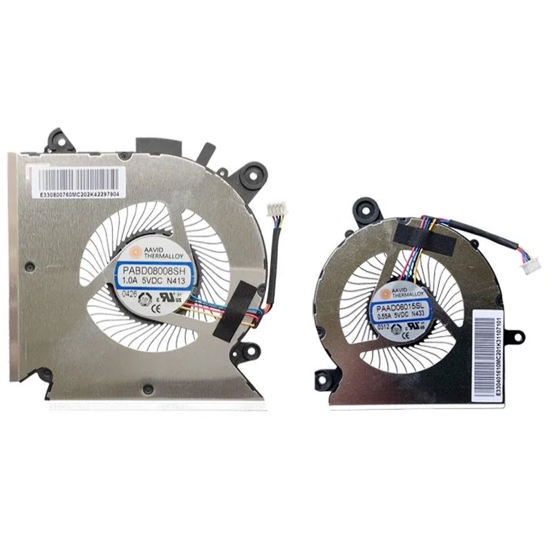 Laptop CPU Cooling Fans for MSI GF63/65/66/76 GL66 WF65 MS-16R1/R2/R5 16W1 N413 N433 N477 N460 PABD08008SH N413 E322500300A New
