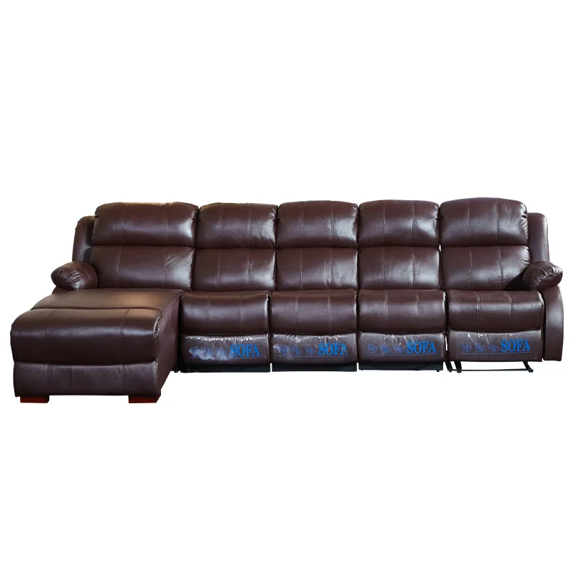 

Leather corner small apartment sofa first-class multi-functional cabin living room home combination sofa