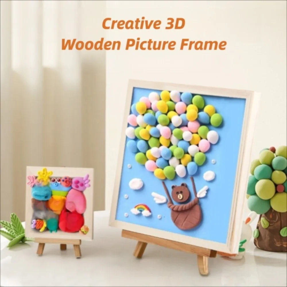 Holz-Bastelset: Kreativer DIY-Bilderrahmen aus Holz für Kinder – vielseitige Größen für Fotohalter und Party-Deko