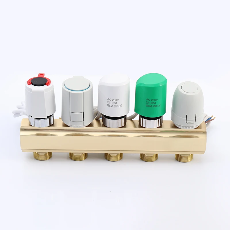 Atuador térmico elétrico para aquecimento radiante, Atuador para Manifold Manifold, 230V, NC, M30 * 1.5mm, 5 PCs