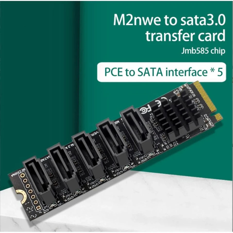 Newest M.2 Key JMB585 For NVME Converter With SATAIII Cable M.2