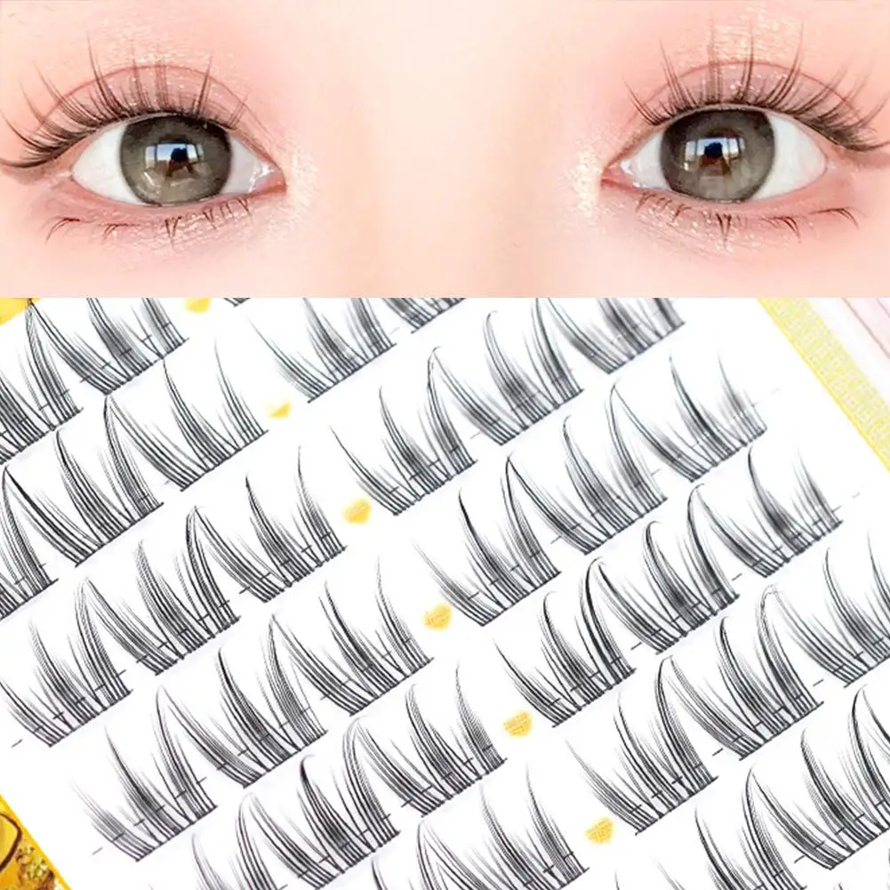 Kleberfreie Wimpern im koreanischen Mädchenstil mit großer Kapazität, natürlich, dünn, einfach anzubringen, wiederverwendbare falsche Wimpern, untere Wimpern