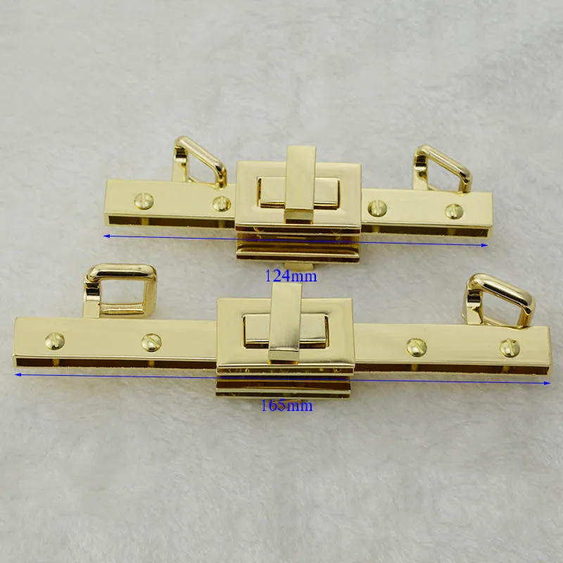 20.3 cm Twist Locks ,metal bar double lock handbag hardware handles Gold Color