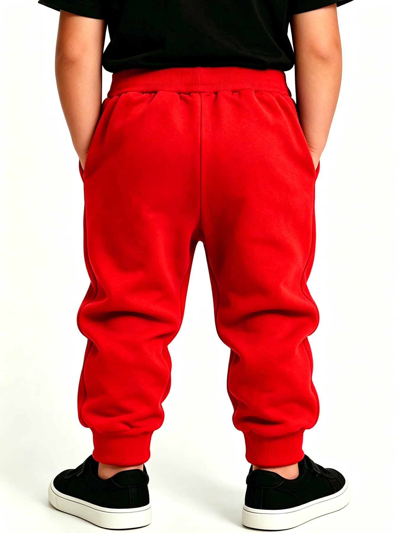 Children Dinosaur Printed Sweatpants Toddler Boy Girs Elastic Waistband Jogging Pants Soft Casual Four Seasons Daily Red Trouser