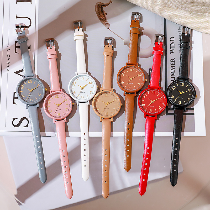  2026 New Vintage Casual Women Watch Slim Leather Strap Classic Numeral Dial Niche Elegant Student Quartz Wristwatch Reloj Mujer 
