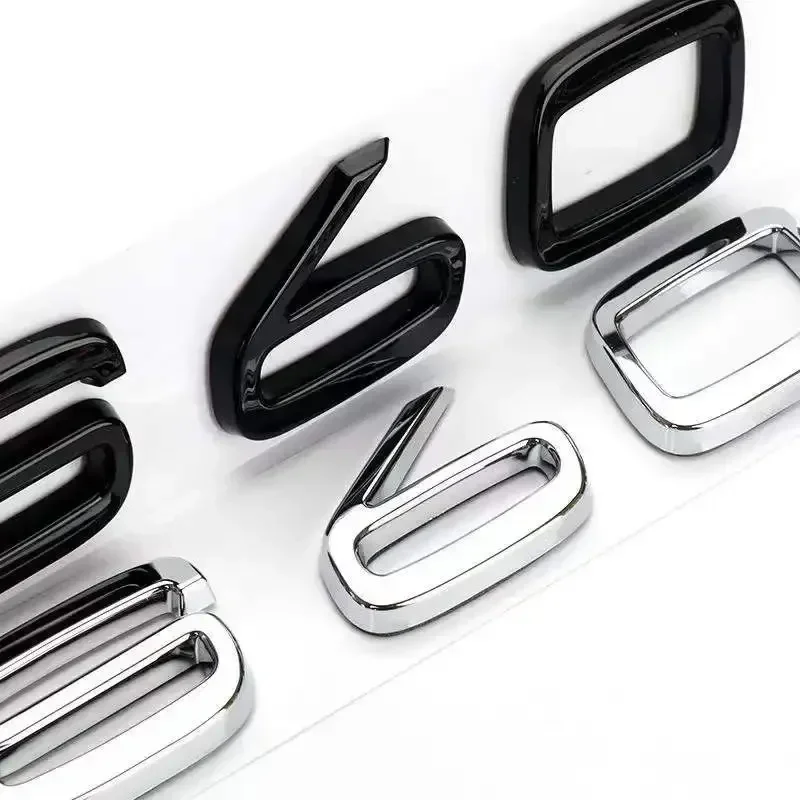 3D ABS Rear Trunk Tailgate Emblem Badge Stickers For C30 V40 V60 V90 S40 S60 S80 S90 S80L XC40 XC60 XC90 AWD T4 T5 T6 T8 Auto