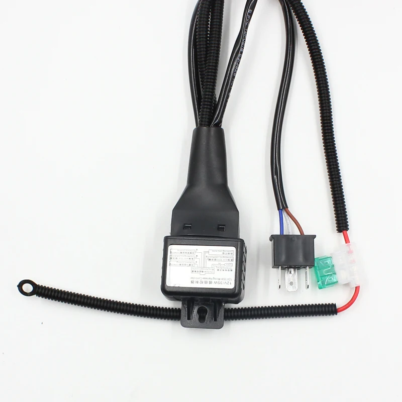 Rockeybright H4 Bi Xenon headlight bulb controller HID xenon bulb H4 hi/lo headlamp relay cable wiring harness for H4 xenon lamp