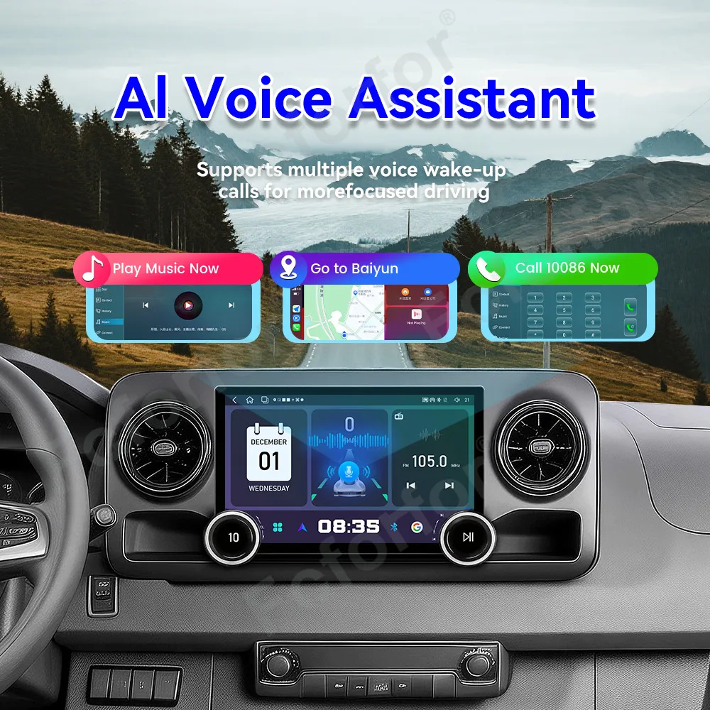 Modern 11.5 Inch Crystal Clear HD Display Android 15 Wireless Carplay GPS Navi Car Radio For Mercedes Benz Sprinter 2018-2026