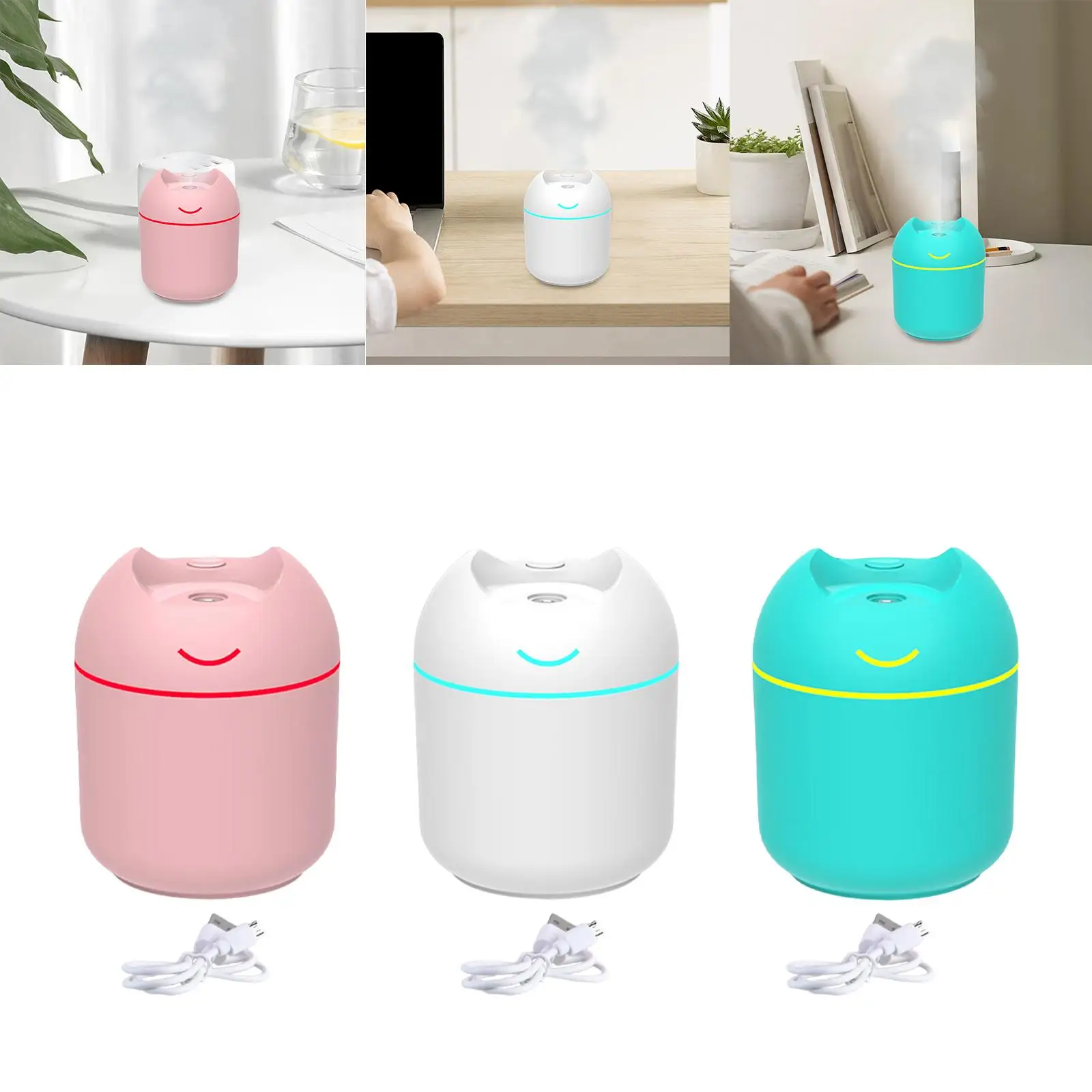 Humidifier for Bedroom Quiet Small 250ml Mini Portable Humidifier
