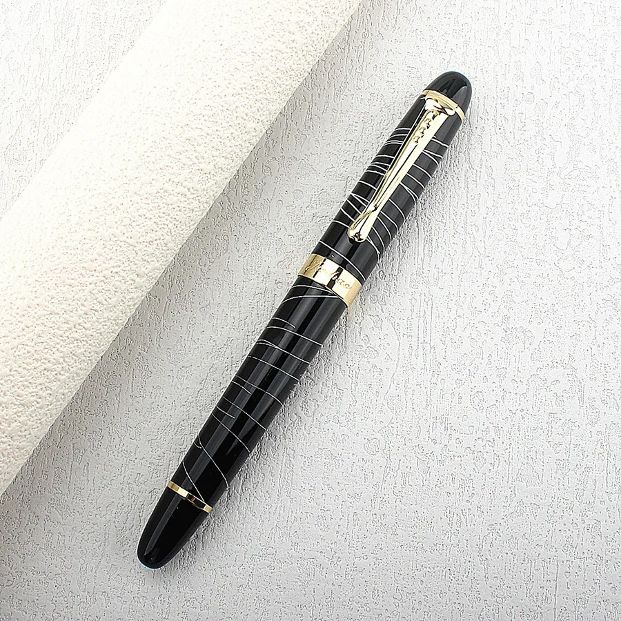 JINHAO X450 GLOSS BLACK 18KGP 0.7mm BROAD NIB FOUNTAIN PEN JINHAO 450 LUXURY BUSINESS PURPLE WINE GREEN GOLDEN 21 COLORS SELECT