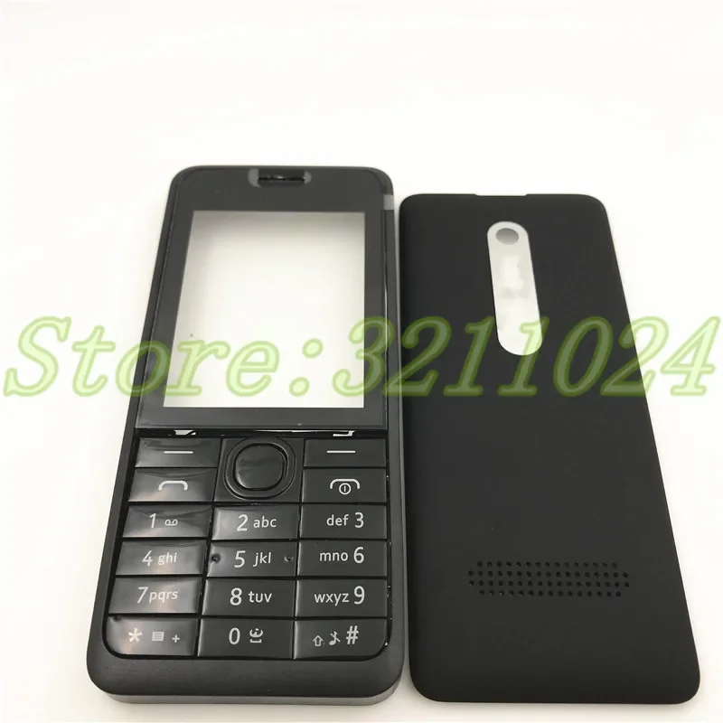 Per Nokia 301 Asha N301 versione doppia scheda custodia completa completa per telefono cellulare custodia tastiera inglese