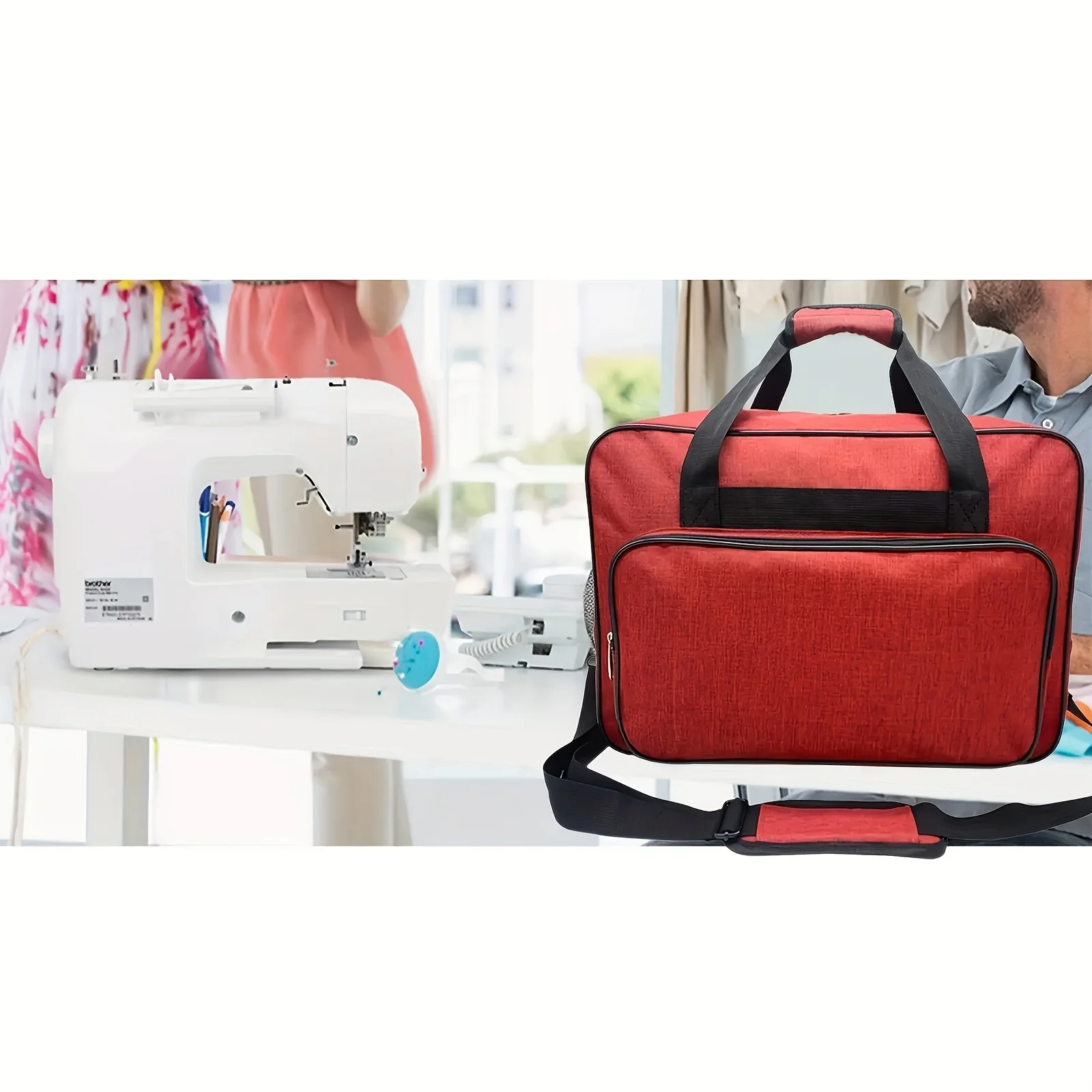Sewing Machine Carrying Case,Travel bag Universal Tote Bag Fits Most Standard Singer, Brother, Janome, Ripper