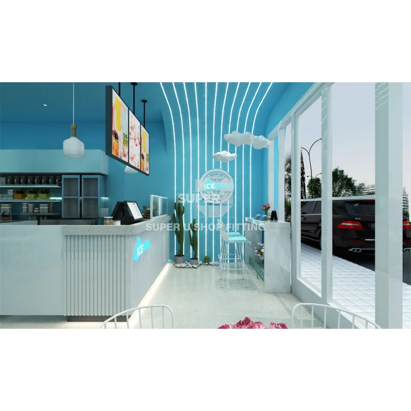 (customized)CustomShop Interior Design Kids Bubble TeaDisplayBar Store FixturesShop Deco