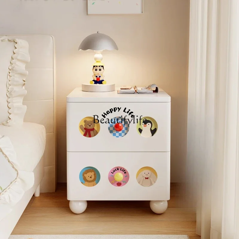 

XXHousehold Bedroom Cartoon Girl Children's Room Storage Locker Small