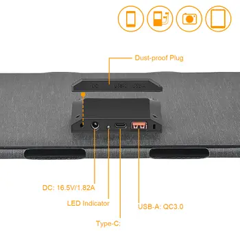 45W 5V 9V 12V ETFE skládací solární panel vodotěsný přenosný monokrystalický křemíkový solární nabíječka s rozhraním USB typu C DC 10 nejlepší prodej 9V solární panel - №10
