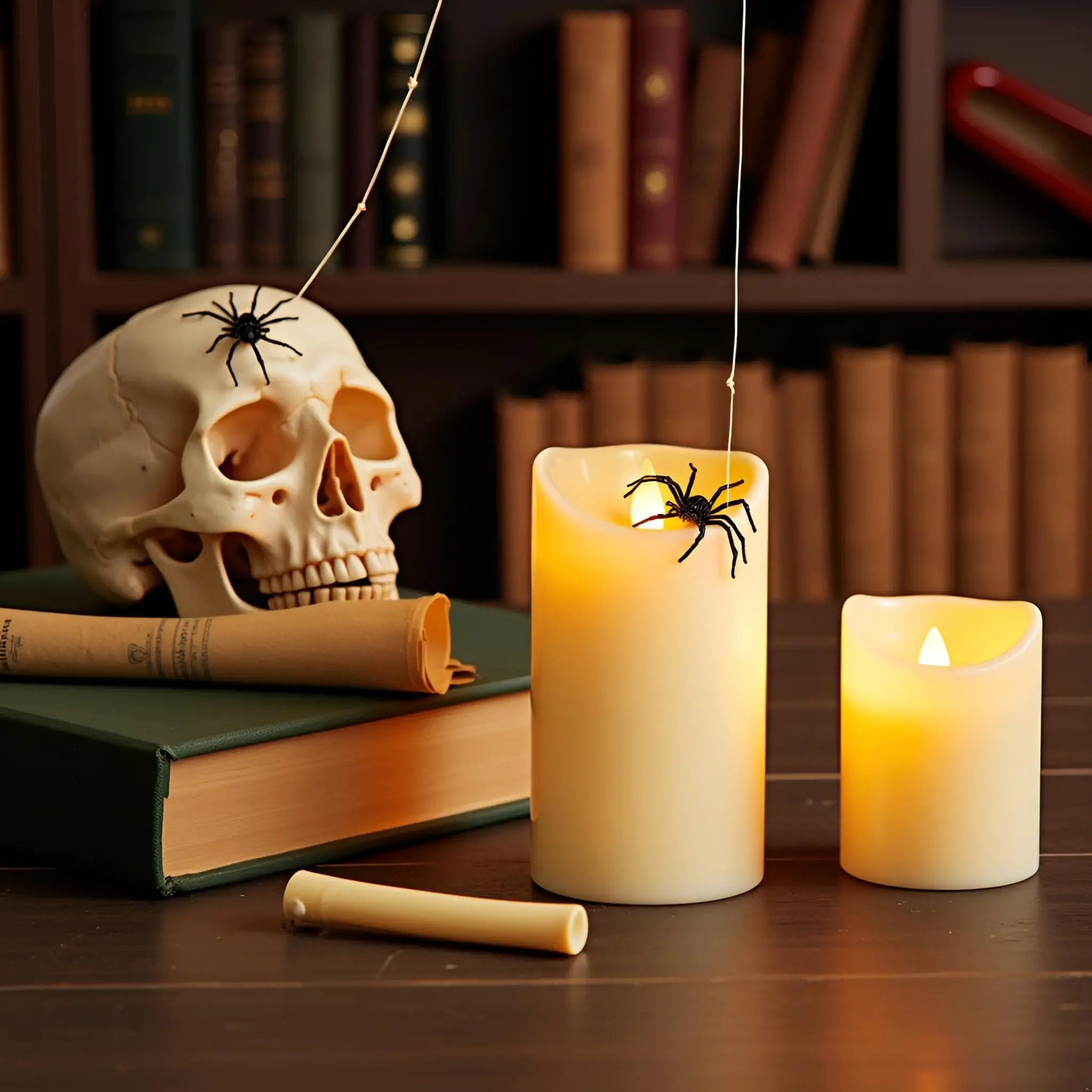 10-240pcs Battery Operated Pillar Candles Flameless Flickering Candles LED Artificial Fake Candle for Wedding/Halloween Decor