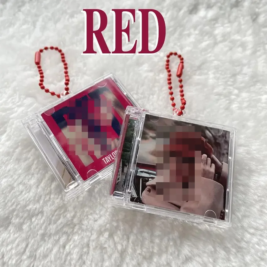 미니 앨범 커버 CD 케이스, NFC 기능 펜던트, 맞춤형 TS RED 키체인, 음악 애호가 선물 콤보 팩, 무료 커스텀