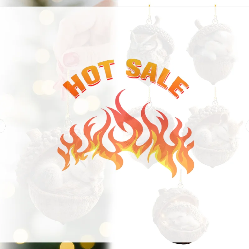 الغابات الحيوان الجوزة الحلي 2D شقة مريحة الغابات عيد الميلاد الحلي ، 2026 جديد الصنوبر مخروط الحيوان الديكور #1