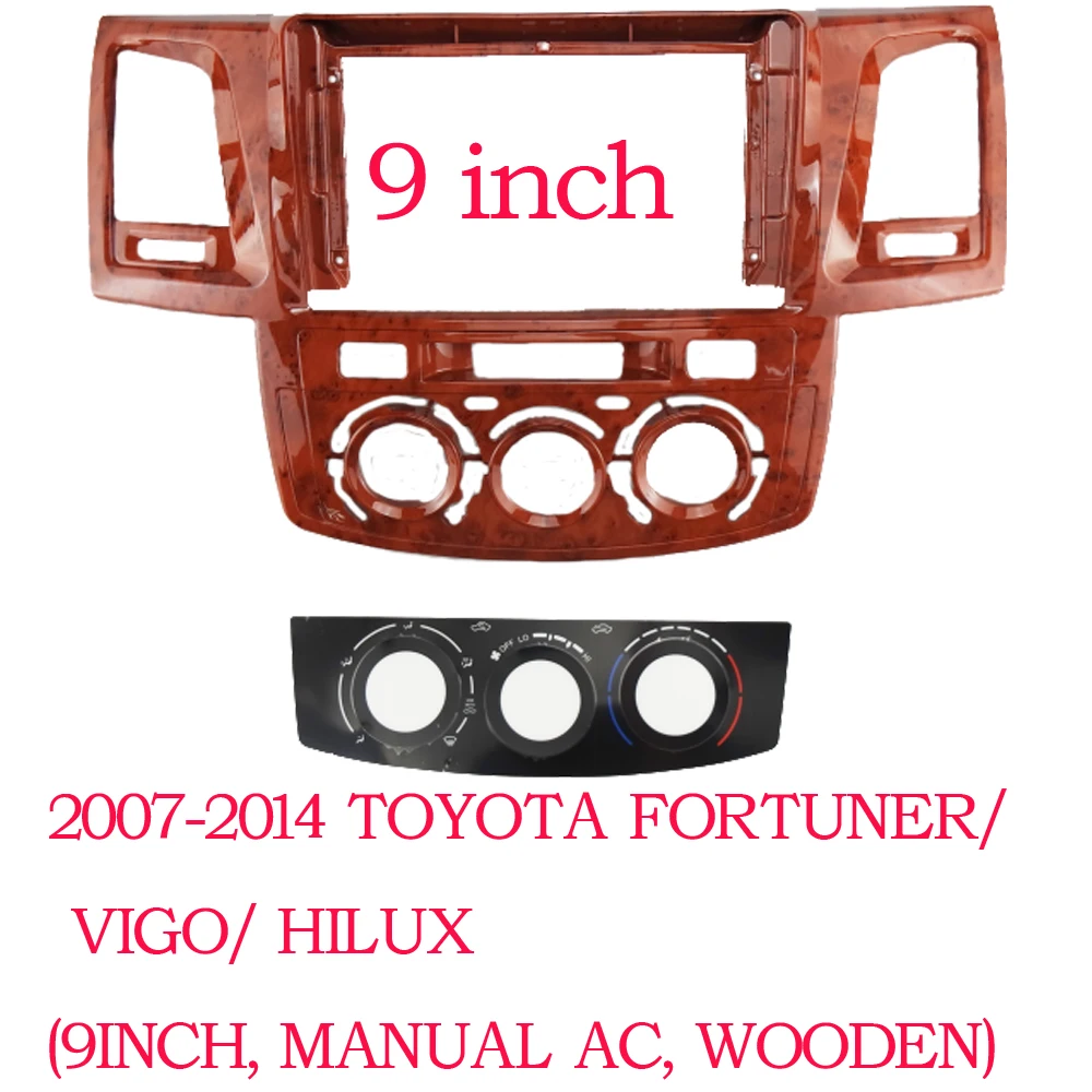 

9-дюймовая Автомобильная радиоустановка Fascia Для Toyota Hilux Vigo 2009-2015 M/C MP5 корпус проигрывателя рамка головное устройство стерео панель приборной панели с проводом