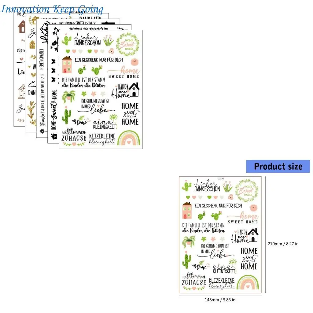 

E65C Rub On Sticker Decorative Sticker for Glass Ceramic Cup Glassware Furniture and Art Craft 5.83x8.27Inch