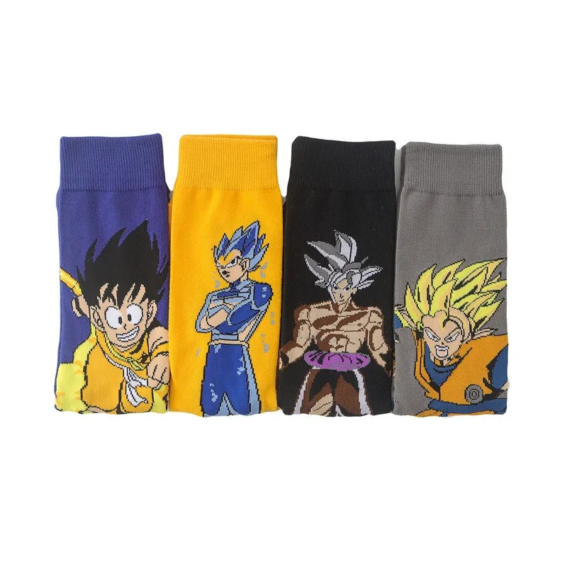 Anime Dragon Ball calzini a tubo medio Chichi Son Goku autunno inverno calzini caldi cotone Hip Hop calze da Skateboard regalo di natale