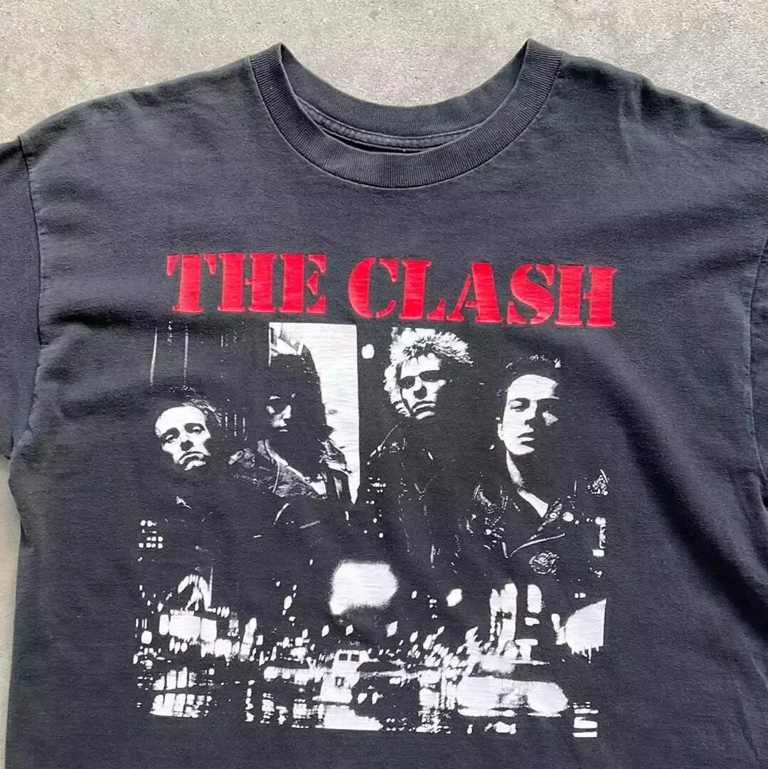 

Хлопковая черная футболка унисекс The Clash Band Music Lover всех размеров EE1561