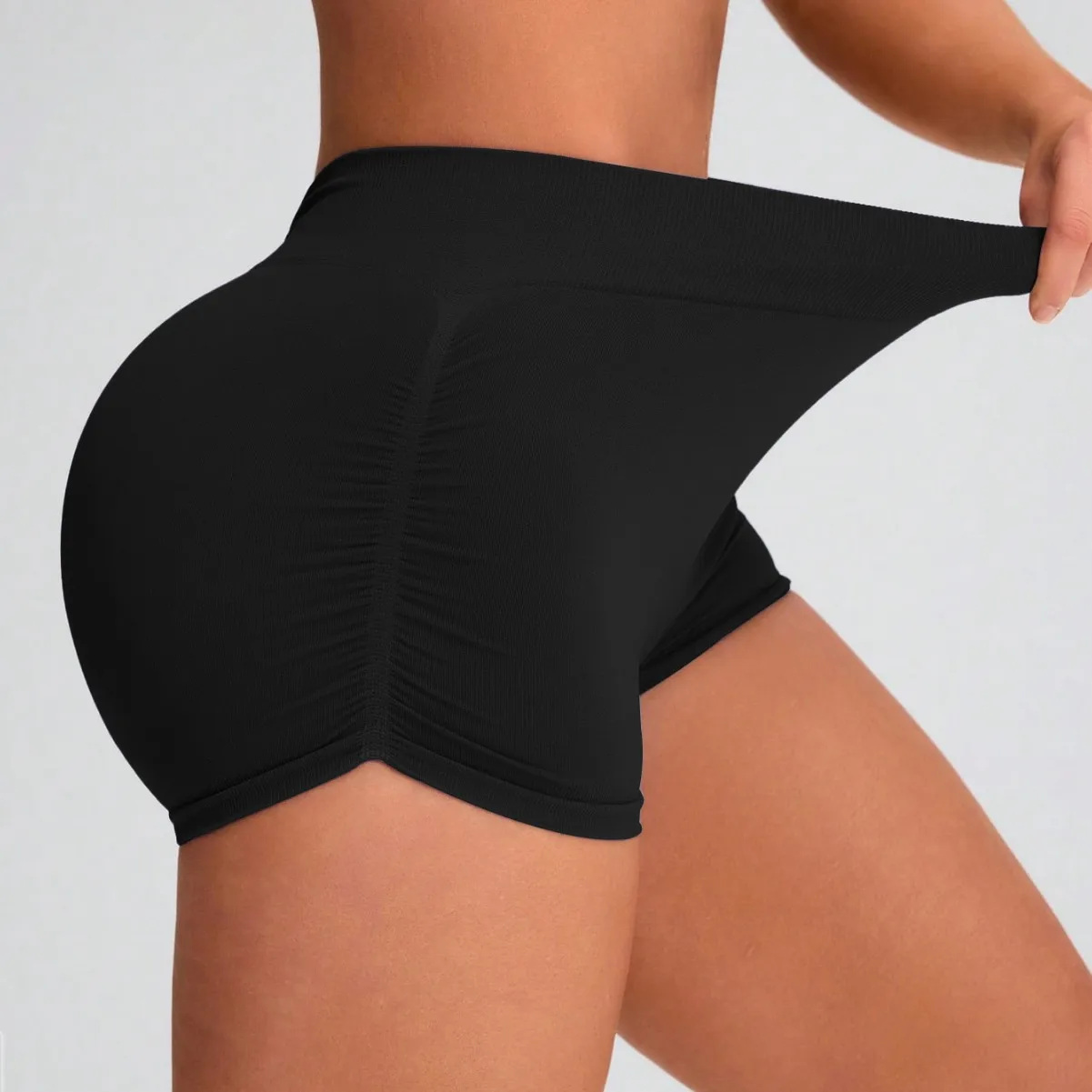 

seamless knitted yoga peach pants, women's summer sports fitness pants, high elasticity, moisture absorption and sweating